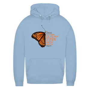 Damen Hoodie der mich stark macht schmetterling