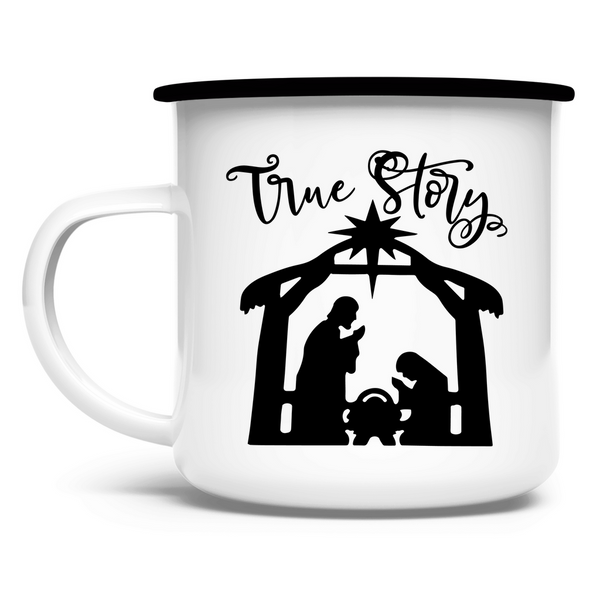 Emaille Tasse weihnachten true store