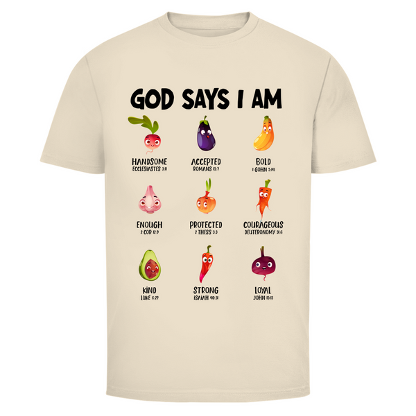 Herren T-Shirt god says i am handsome