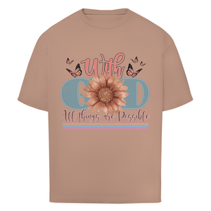 Oversize T-Shirt with god all things are possible