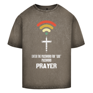 Oversize Washed T-Shirt enter the password for god
