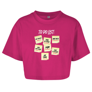 Damen Oversize Crop Top to do list