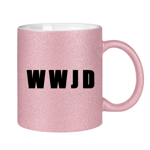 Glitzertasse wwjd