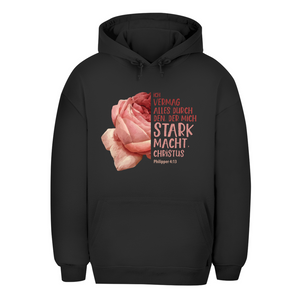Unisex Oversize Hoodie der mich stark macht rose philipper 4:13