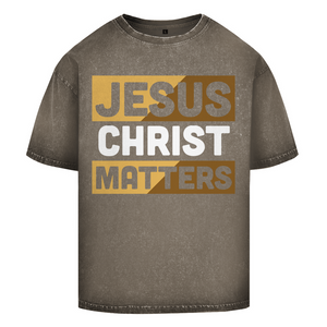 Oversize Washed T-Shirt jesus christ matters