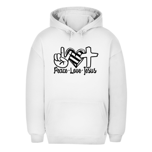 Unisex Oversize Hoodie peace love jesus