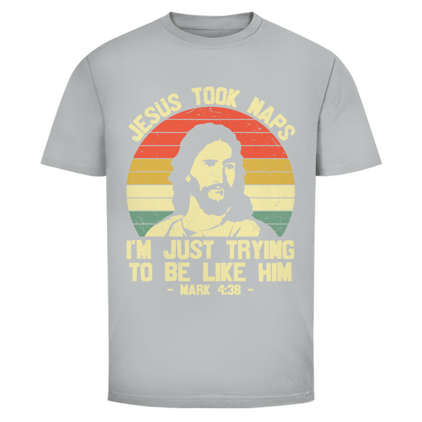 Herren T-Shirt jesus took naps mark 4:38