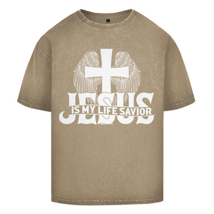 Oversize Washed T-Shirt jesus is my life savior
