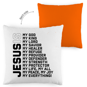 Kopfkissen zweifarbig jesus is my god
