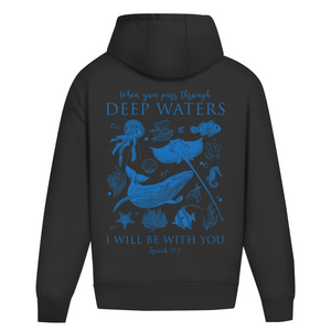 Oversize Hoodie Ohne Kordel deep waters isaiah 43:2