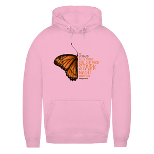 Damen Hoodie der mich stark macht schmetterling