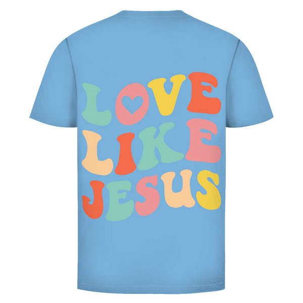 Herren T-Shirt love like jesus retro