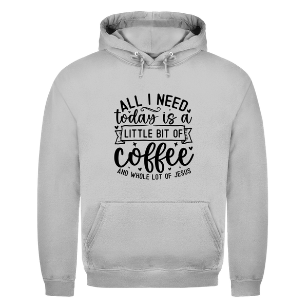 Herren Hoodie little bit of coffee and whole lot of jesus