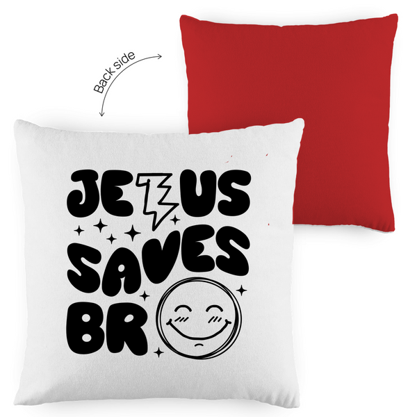 Kopfkissen zweifarbig jesus saves bro