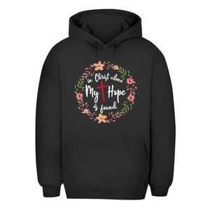 Unisex Oversize Hoodie in christ alone my hope is found