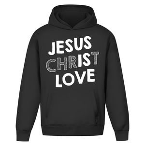 Oversize Hoodie Ohne Kordel jesus christ love