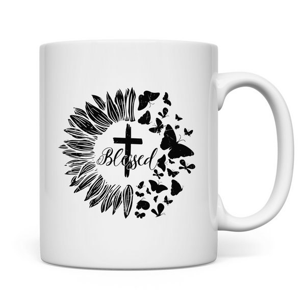 Tasse blessed sonneblume schmetterling