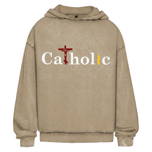 Oversize Washed Hoodie catholic