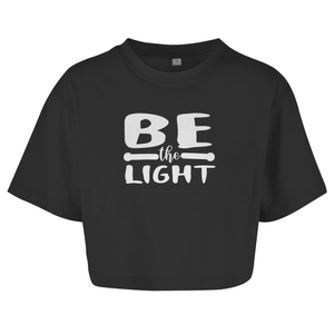 Damen Oversize Crop Top be the light