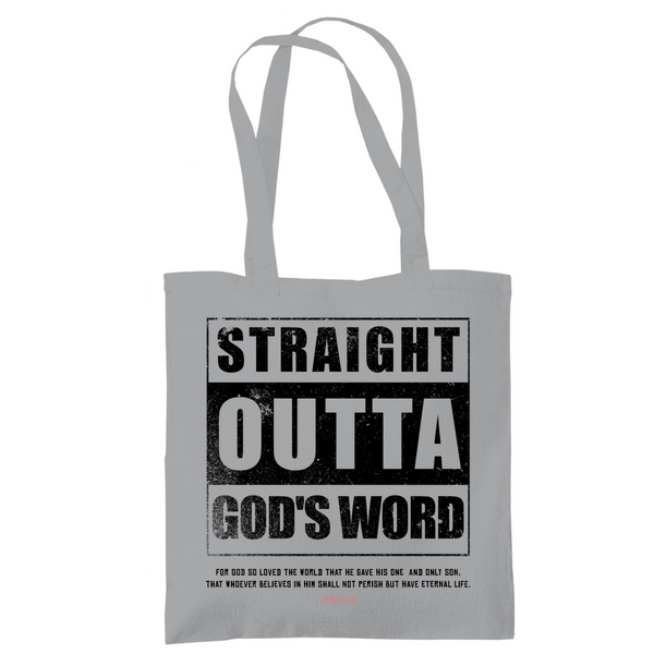 Tragetasche straigh outta god's word john 3:16