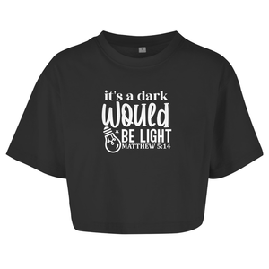 Damen Oversize Crop Top would be light matthew 5:14