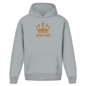 Oversize Hoodie Ohne Kordel jesus is king krone