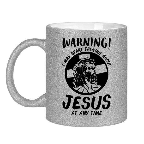 Glitzertasse warning may start talking about jesus