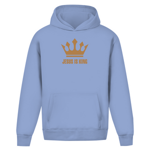 Oversize Hoodie Ohne Kordel jesus is king krone