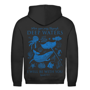 Herren Hoodie deep waters isaiah 43:2