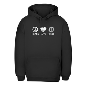 Unisex Oversize Hoodie peace love jesus
