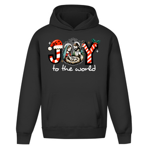 Oversize Hoodie Ohne Kordel joy to the world