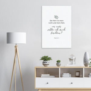 der herr ist mein licht psalm 27,1 Leinwandbild