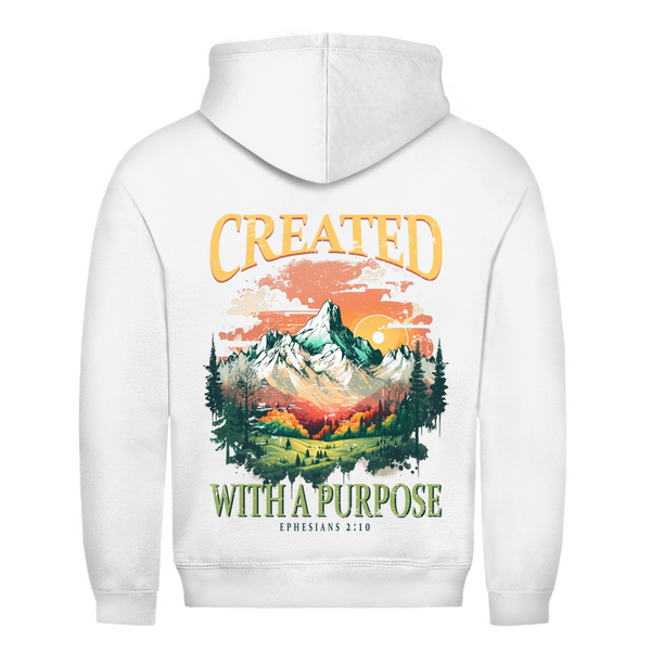 Herren Hoodie created with a purpose ephesians 2:10