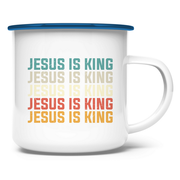 Emaille Tasse jesus is king