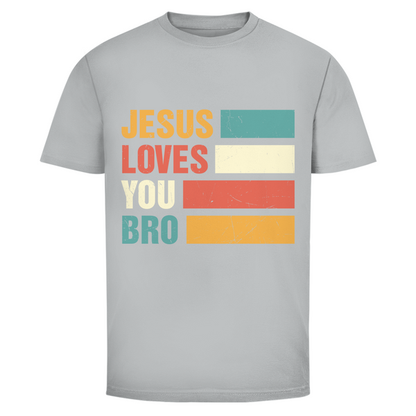 Herren T-Shirt jesus loves you bro