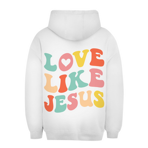 Unisex Oversize Hoodie love like jesus retro