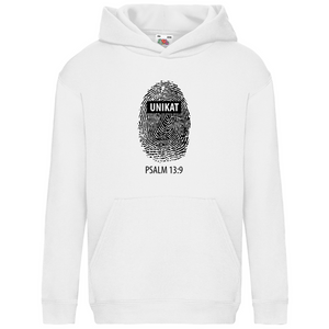 Kinder Hoodie unikat psalm 13:9