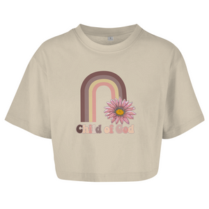Damen Oversize Crop Top child of god