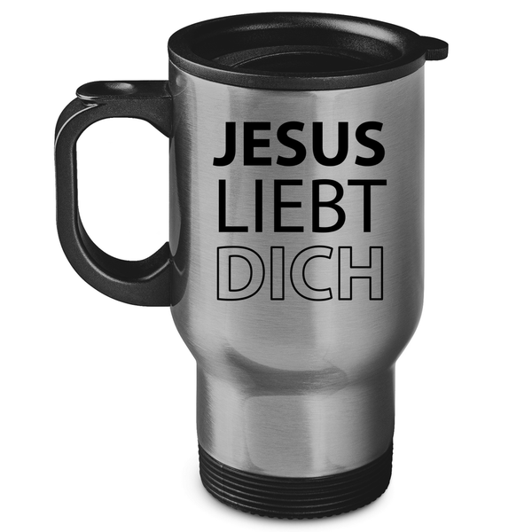 Edelstahl-Thermobecher jesus liebt dich