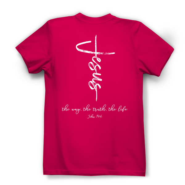 Damen Bio T-Shirt the way the truth the life john 14:6