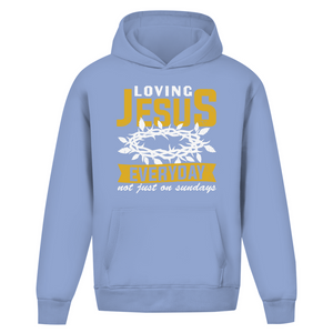 Oversize Hoodie Ohne Kordel loving jesus everyday