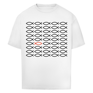 Oversize T-Shirt fisch symbol ICHTHYS