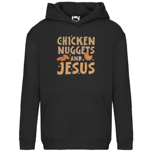 Kinder Hoodie chicken nuggets and jesus