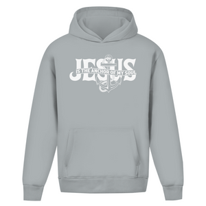 Oversize Hoodie Ohne Kordel jesus the anchor of my soul