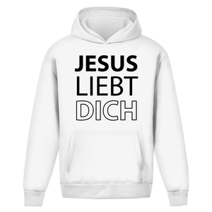 Oversize Hoodie Ohne Kordel jesus liebt dich