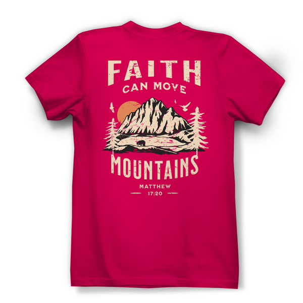 Damen Bio T-Shirt faith can move mountains matthew 17:20