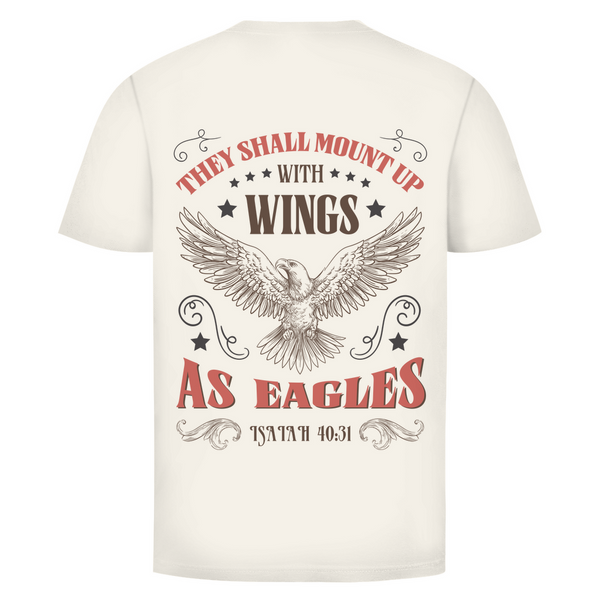 Herren T-Shirt mount up with wings isaiah 40:31