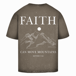 Oversize Washed T-Shirt faith minimalistisch matthew 17:20