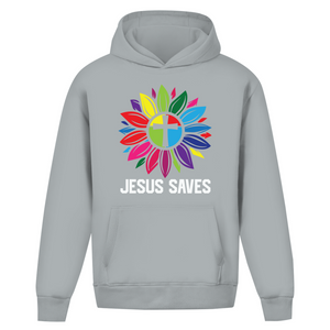 Oversize Hoodie Ohne Kordel jesus saves