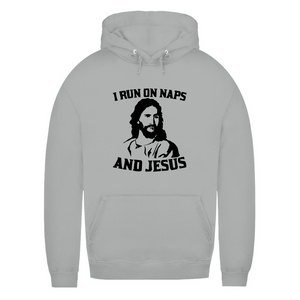 Damen Hoodie i run on naps and jesus